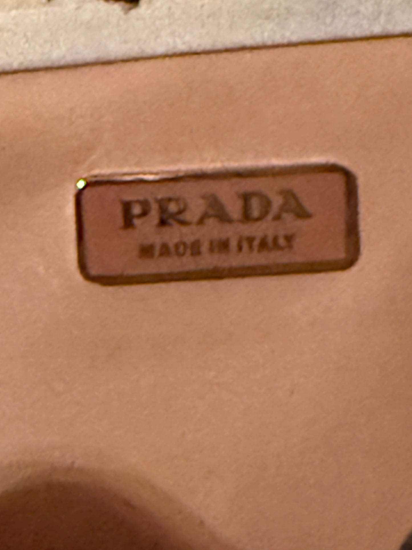 Prada Gray Leather Clutch