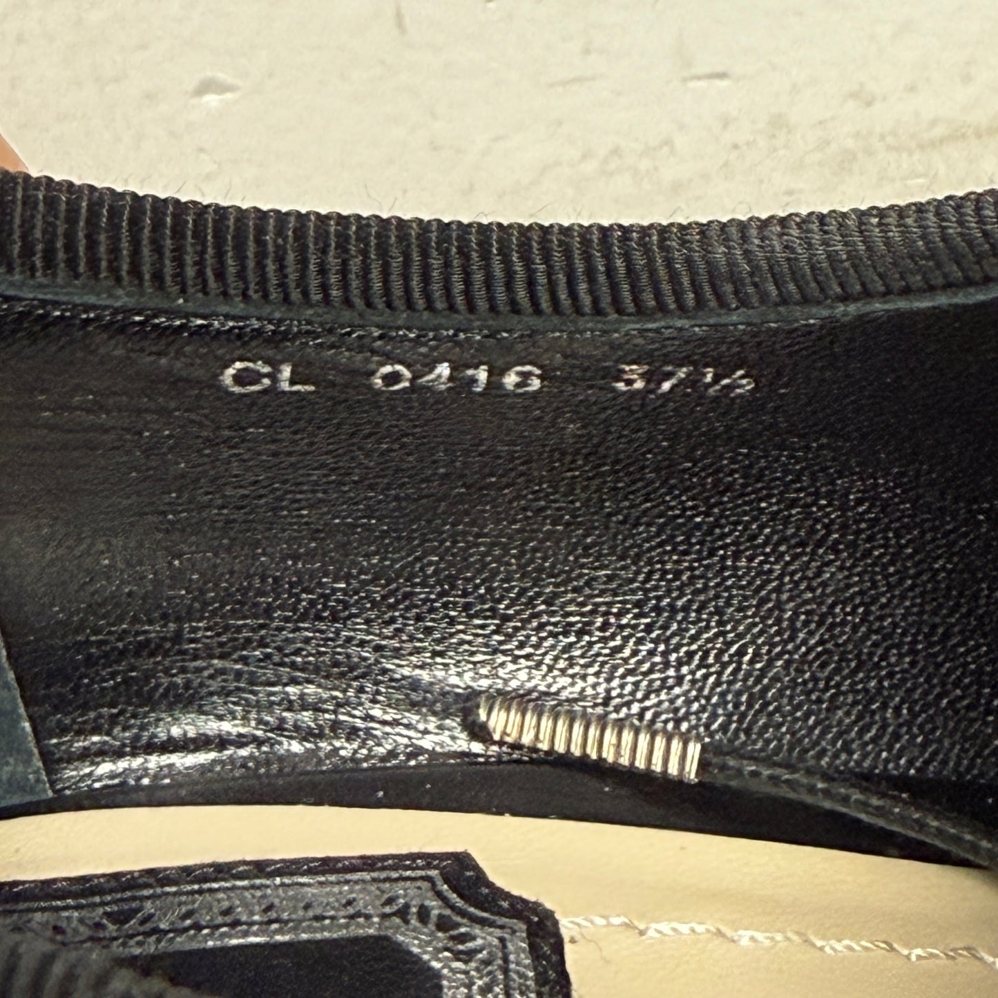Christian DIOR Black Leather Oxfords Size 37.5 US 7/7.5