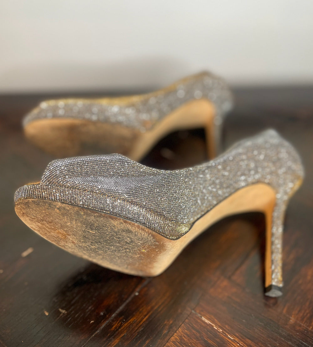Kate Spade Shiny Peep Toe Heels - size 8.5