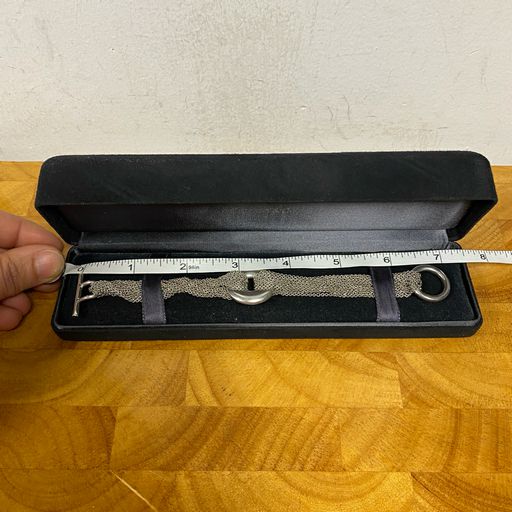 Tiffany & Co. Sterling Silver Mesh Toggle Bracelet + Box