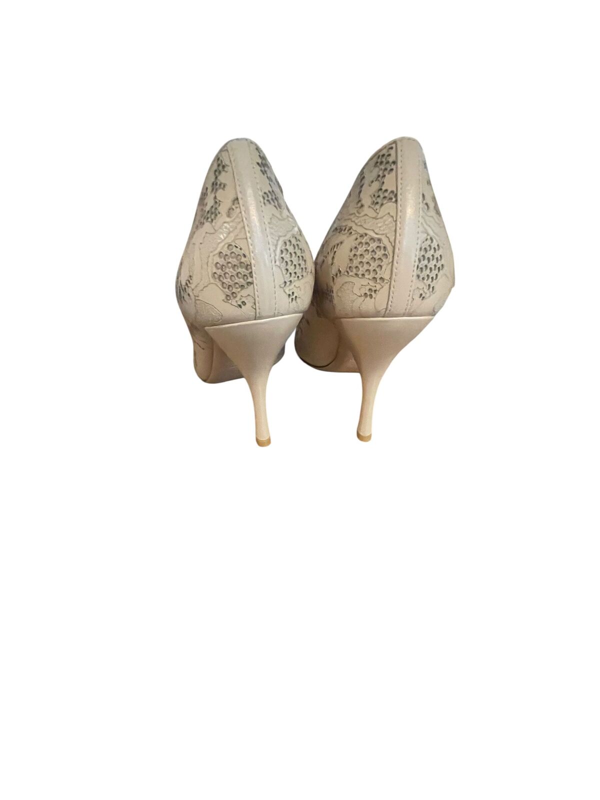 Valentino Etched Lace Leather Pumps - Size 37.5