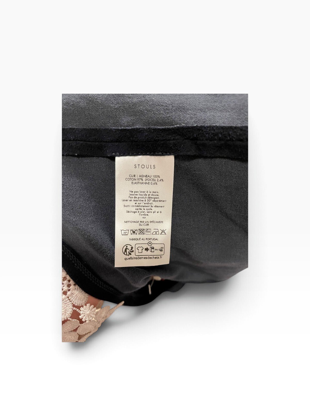 NWT Stouls Cherry Lamb Suede Halter Top