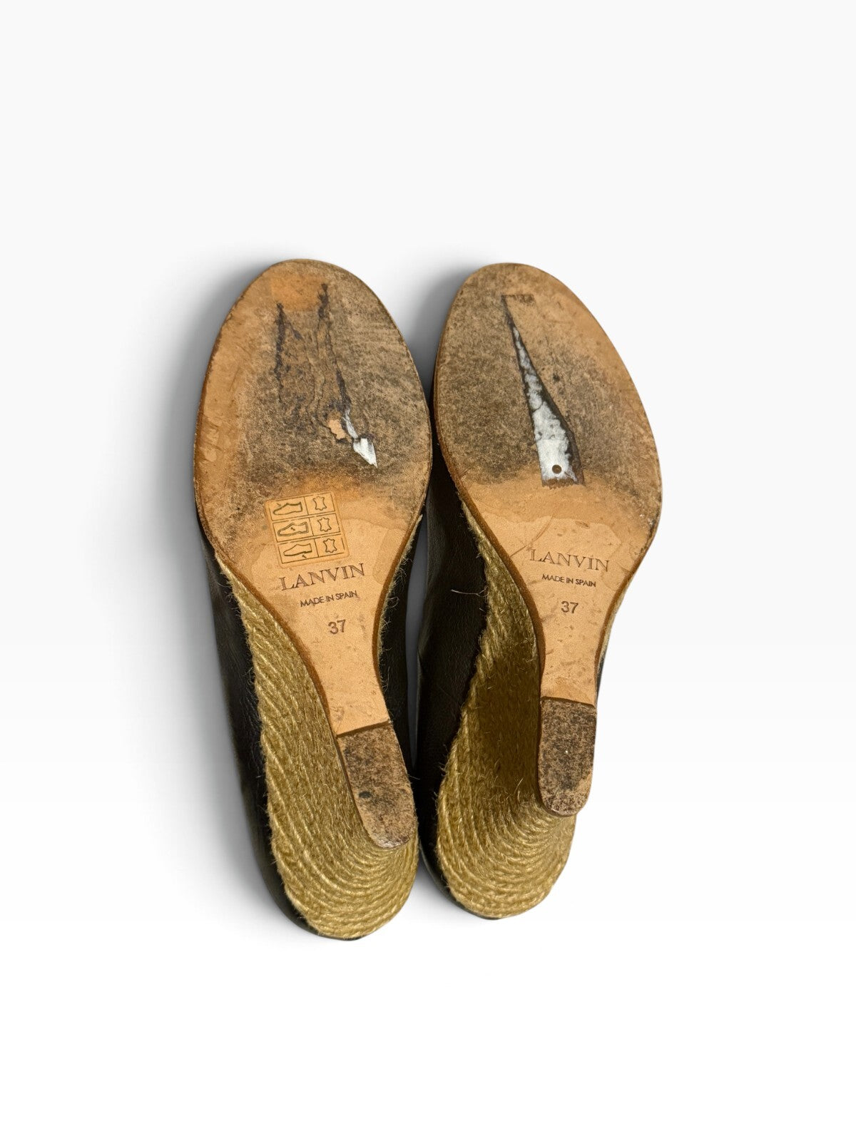 Vintage Lanvin Espadrille Wedge Pumps