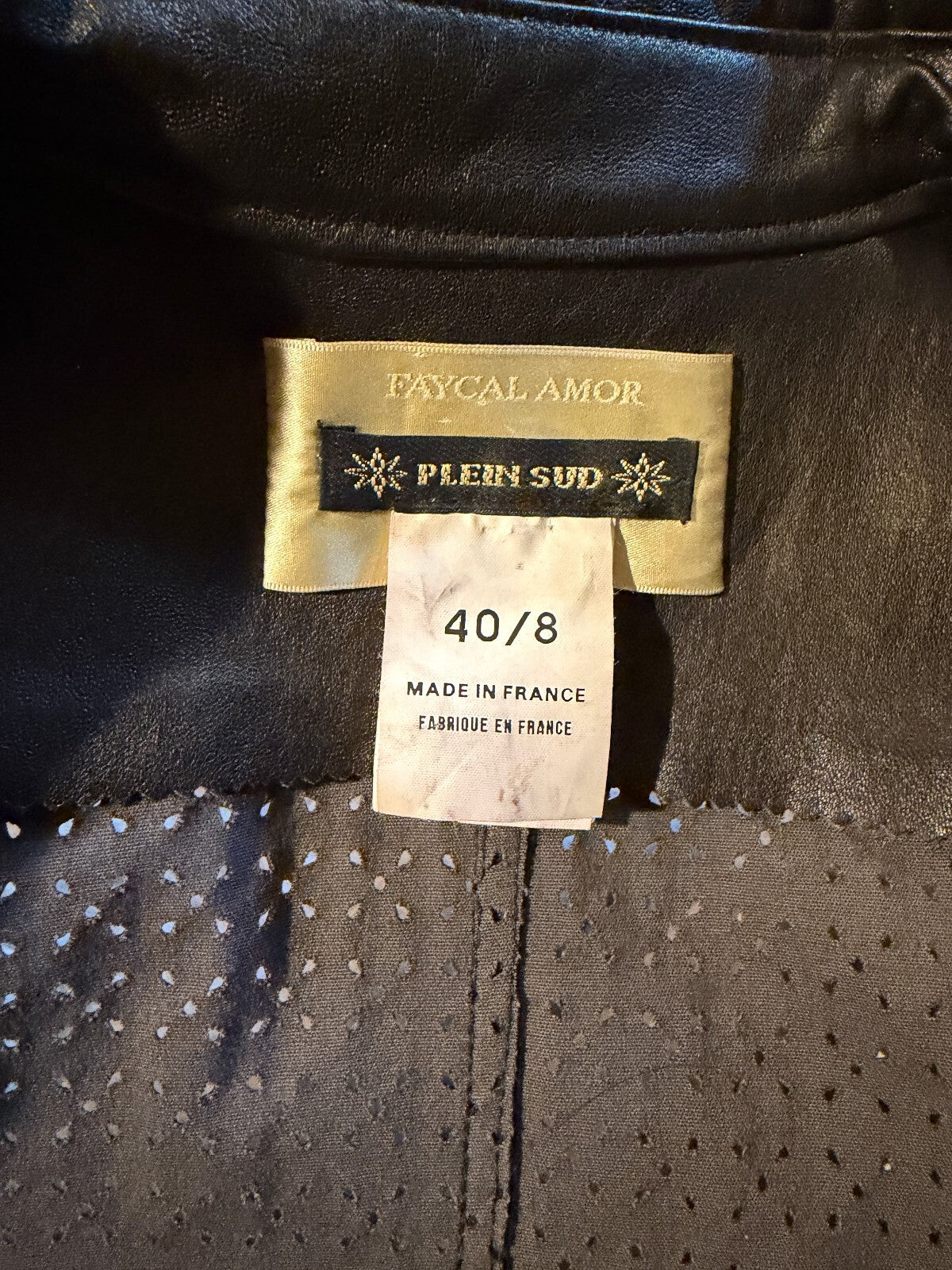Vintage Plein Sud Perforated Leather Jacket