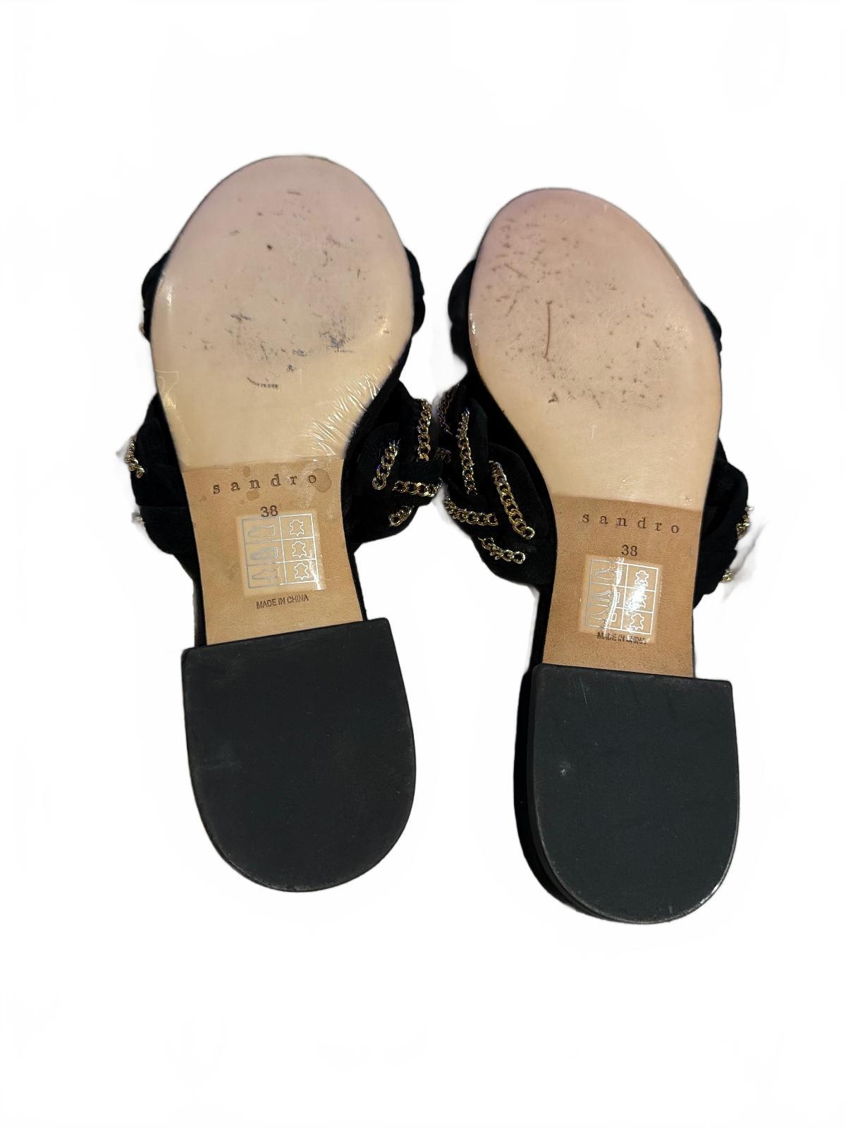 Sandro Black & Gold Sandals