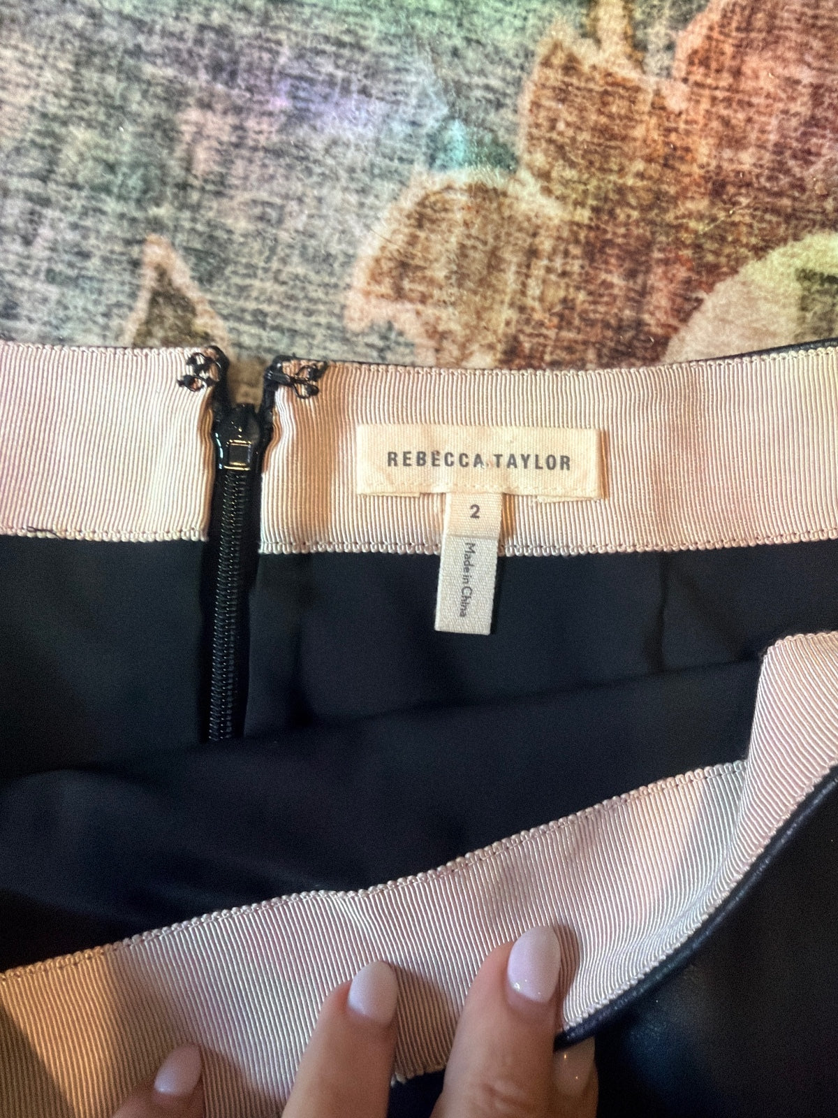 Rebecca Taylor faux leather skirt