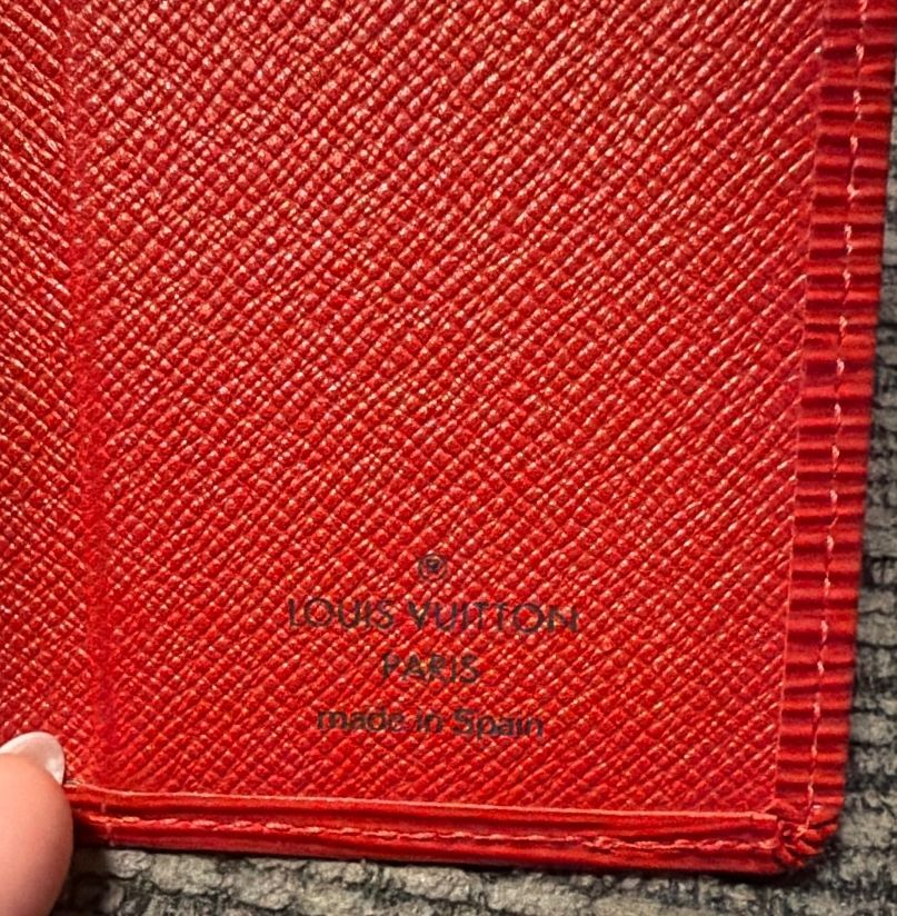 Louis Vuitton Pocket Organizer Wallet - Red Épi Leather