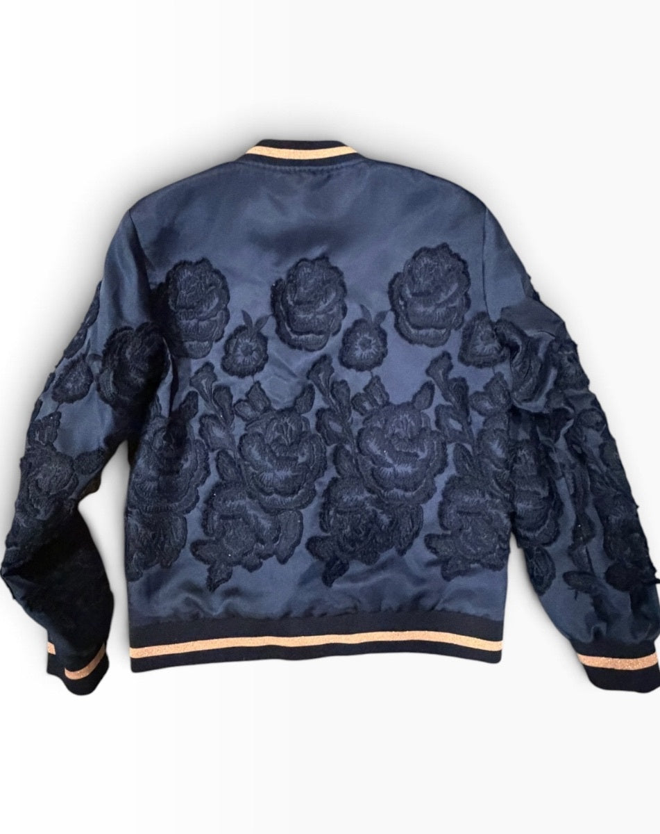Ted Baker Floral Appliqué Bomber Jacket