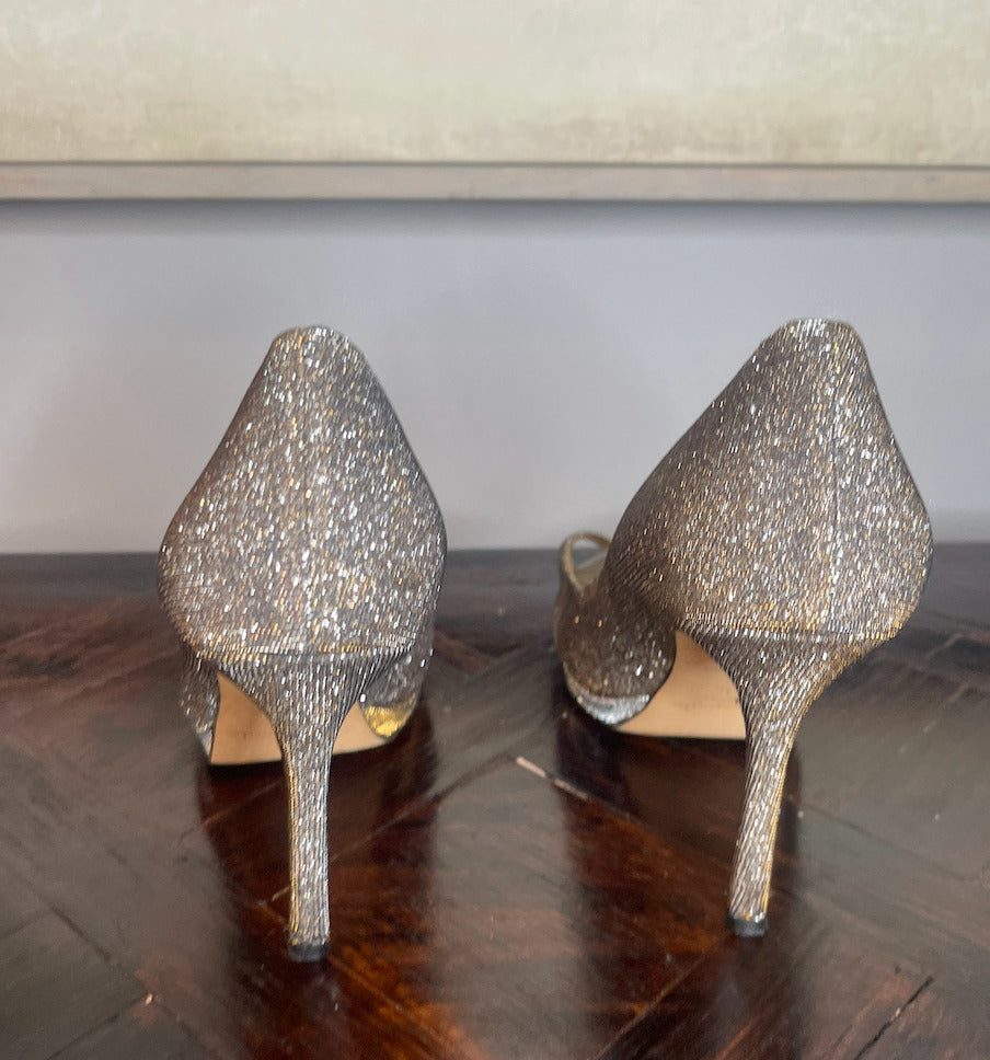 Kate Spade Shiny Peep Toe Heels - size 8.5