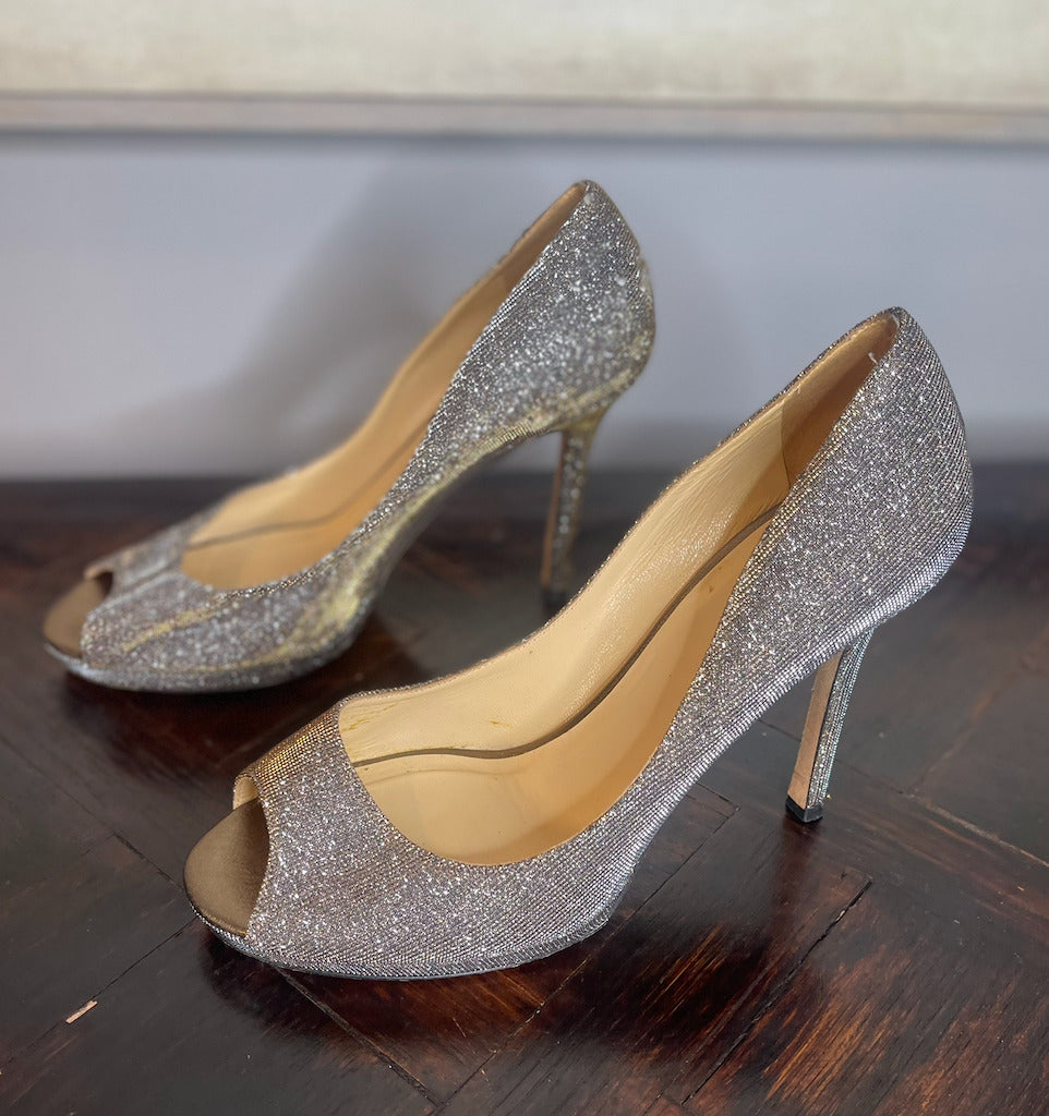 Kate Spade Shiny Peep Toe Heels - size 8.5