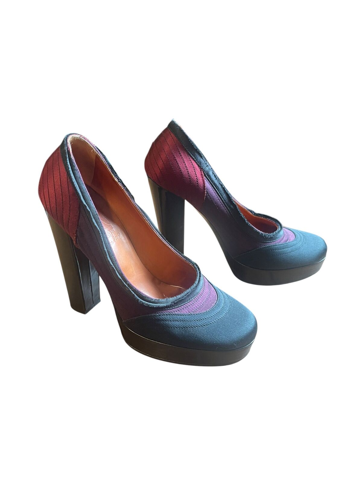 Lanvin Colorblock platform pumps - Size 39