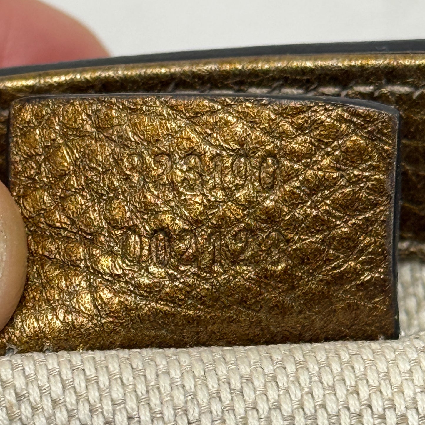 GUCCI Gold Ombre Leather GG Crossbody Bag