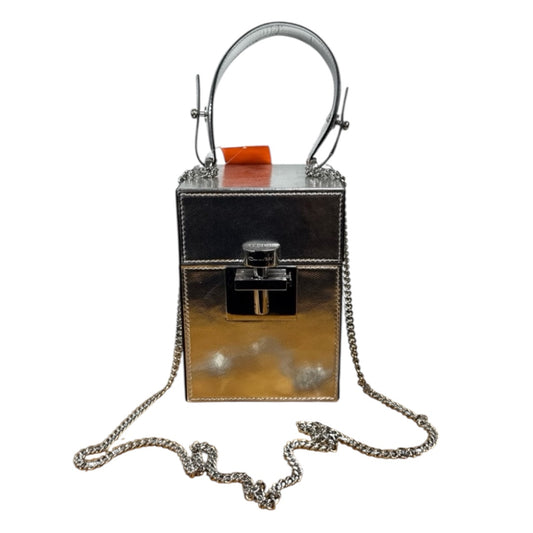 UNUSED Oscar de la Renta Silver Leather Alibi Bag