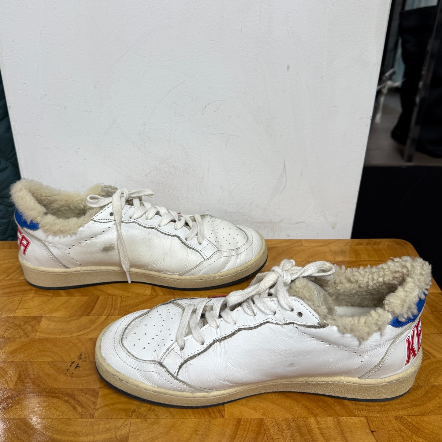 Women's GOLDEN GOOSE Ballstar Sherpa Sneakers Size 37
