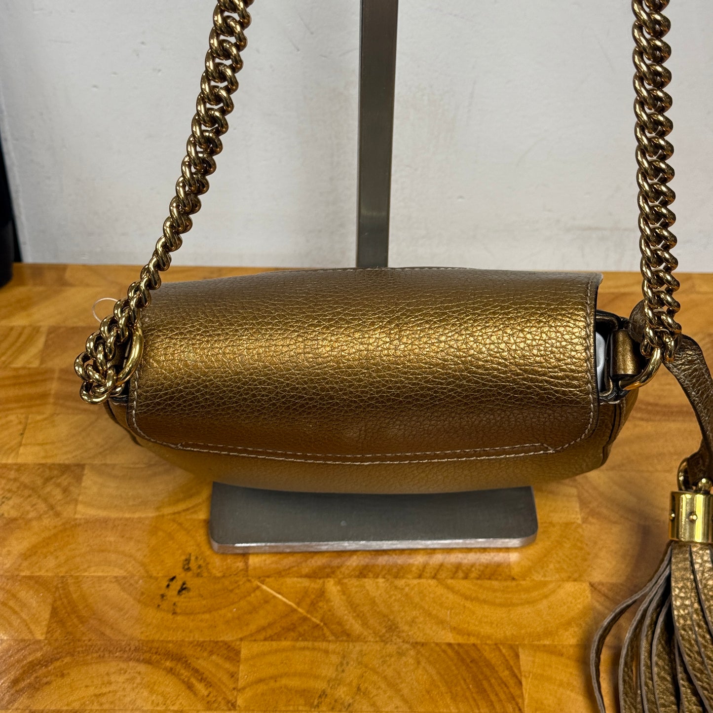 GUCCI Gold Ombre Leather GG Crossbody Bag