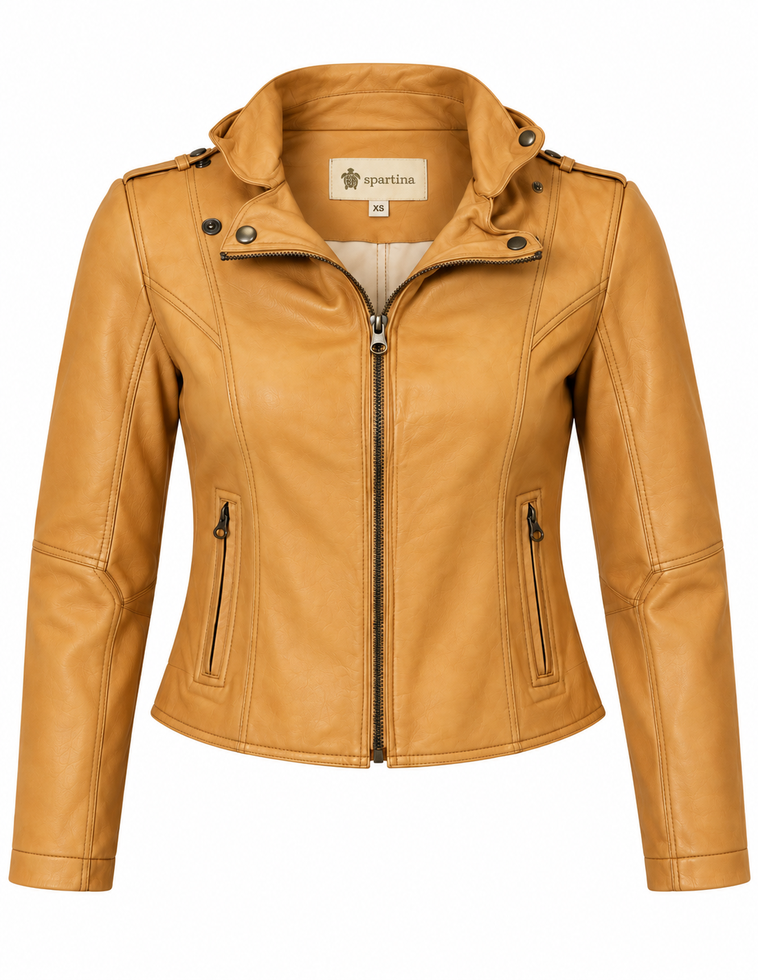 Spartina cropped leather jacket