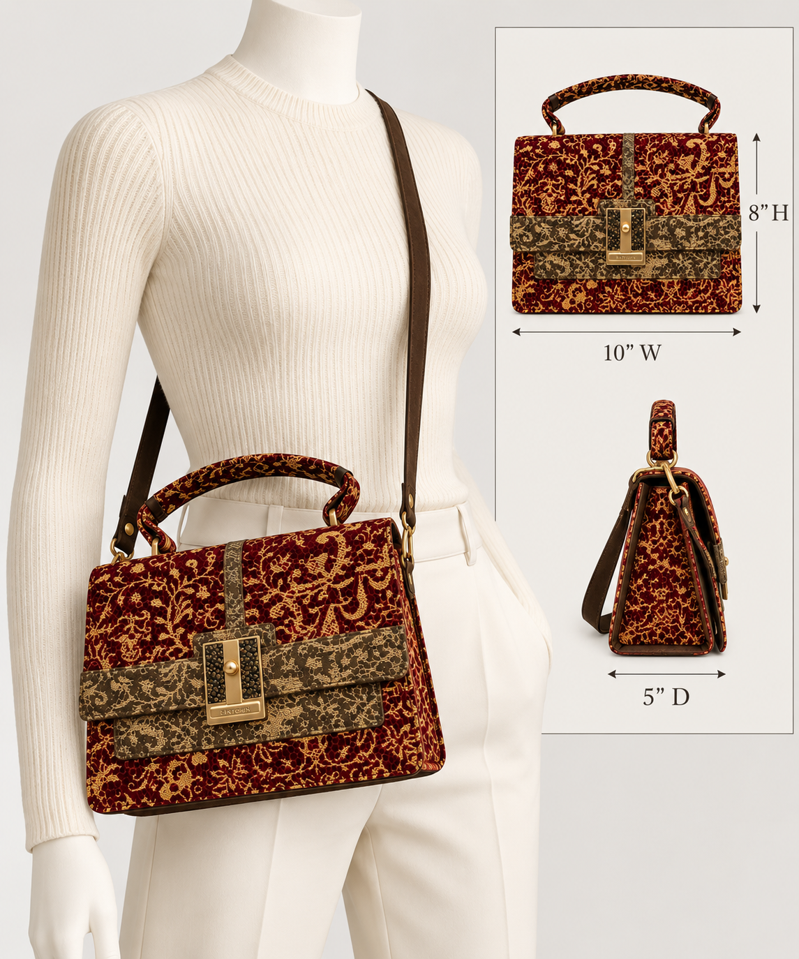 Santoni x Rubelli “Zecchinetta” Fabric Bag