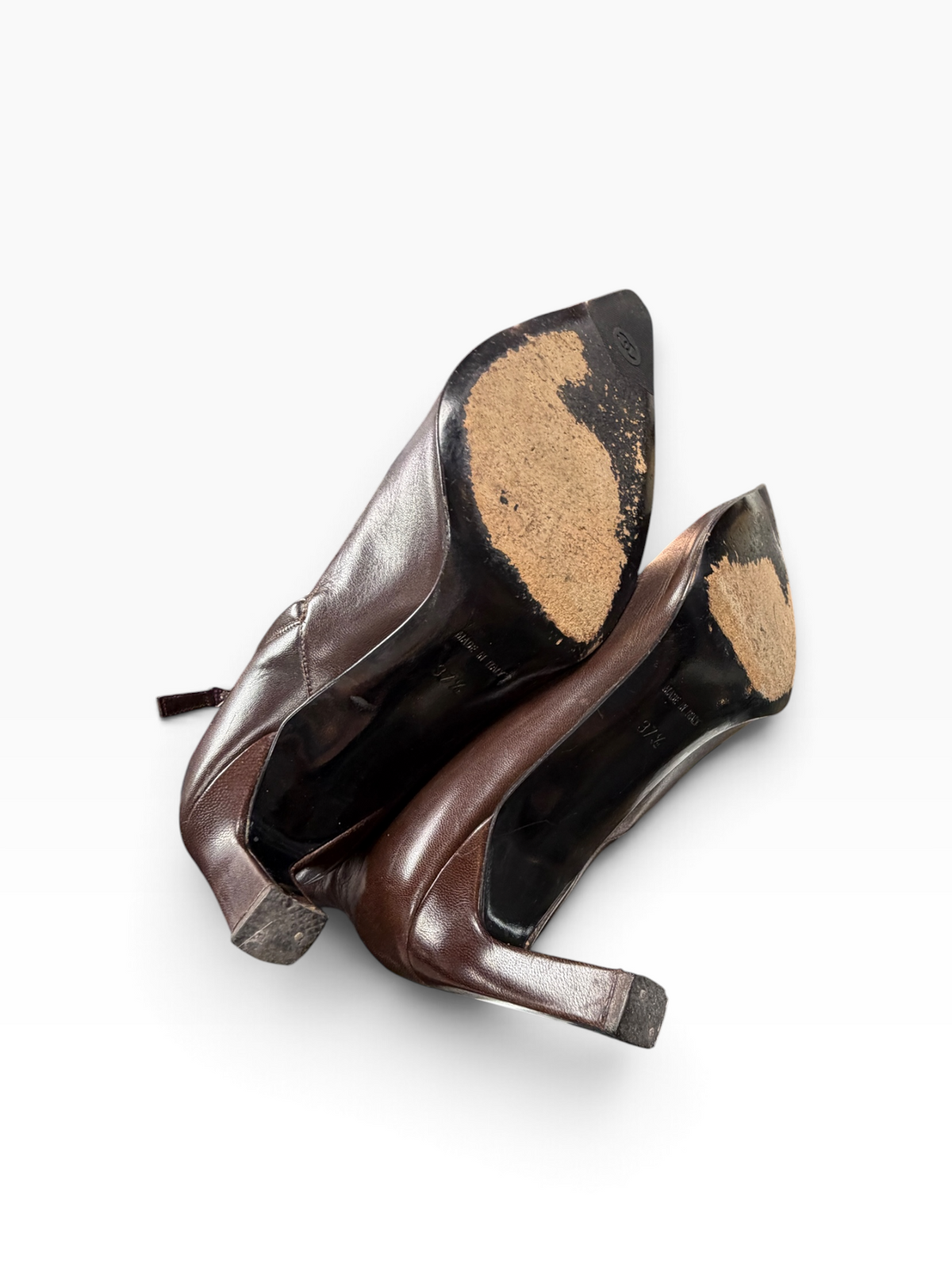 Chanel Chocolate Leather Boots