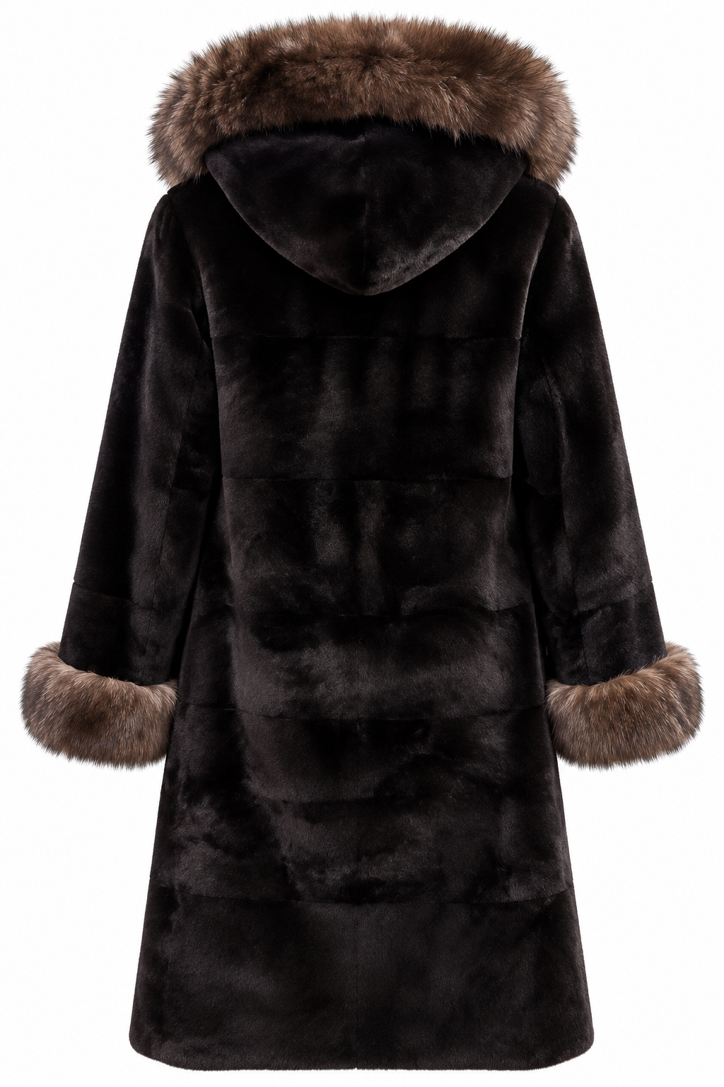 Luxury Reversible Fur Coat with Genuine Russian SOBOL Sable Trim