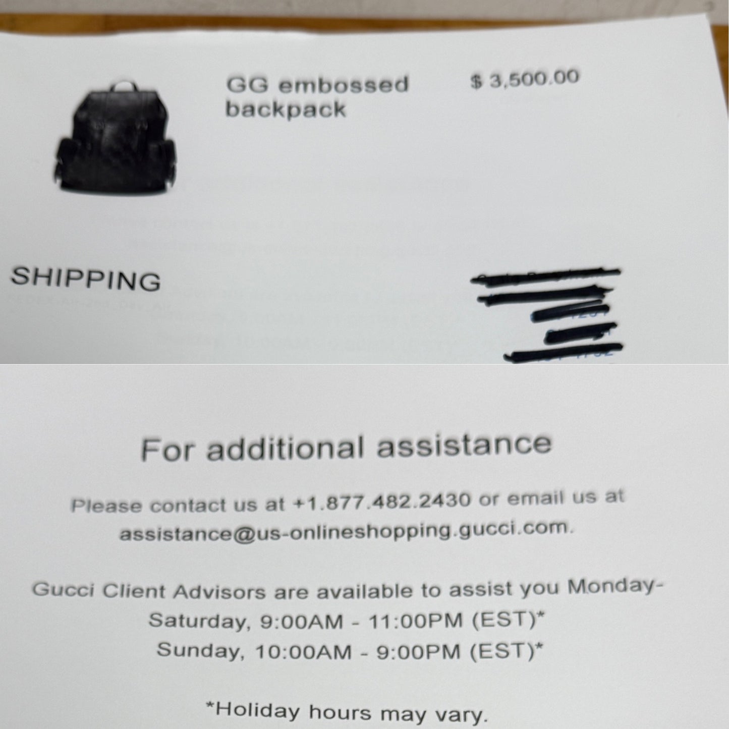 GUCCI Black Monogram GG Logo Leather Backpack Large