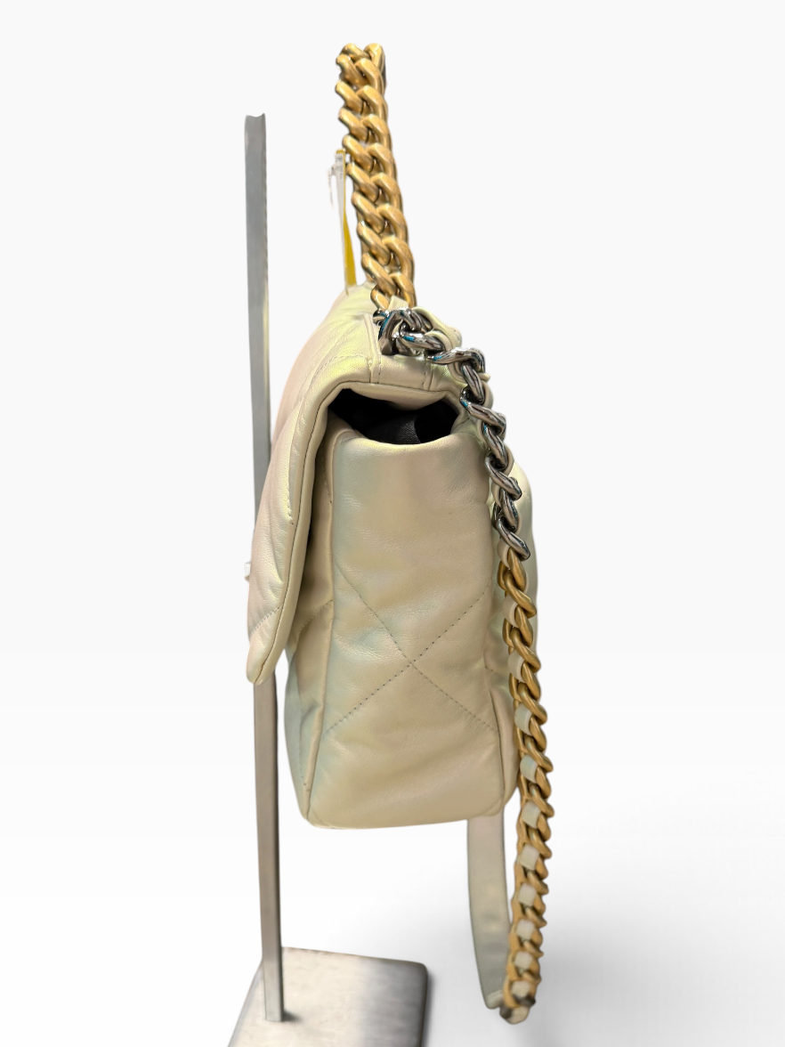 Chanel Large 19 Flap Bag (Ivory)