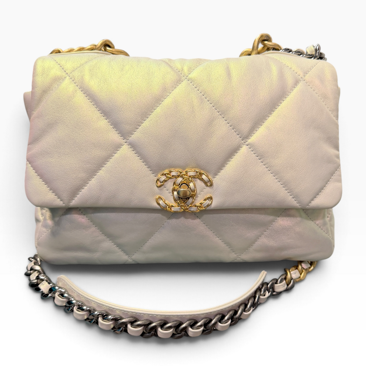 Chanel Large 19 Flap Bag (Ivory)