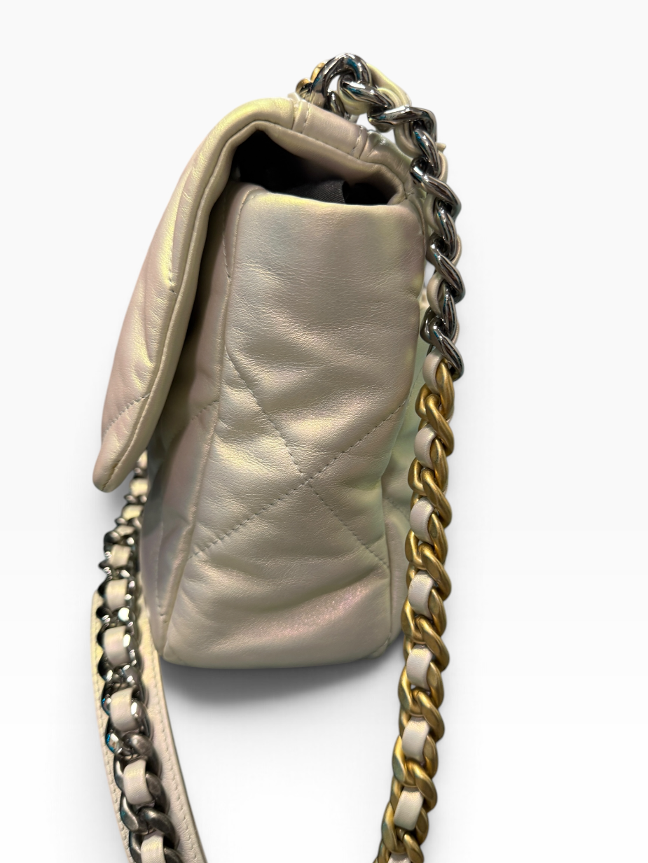 Chanel Large 19 Flap Bag (Ivory)