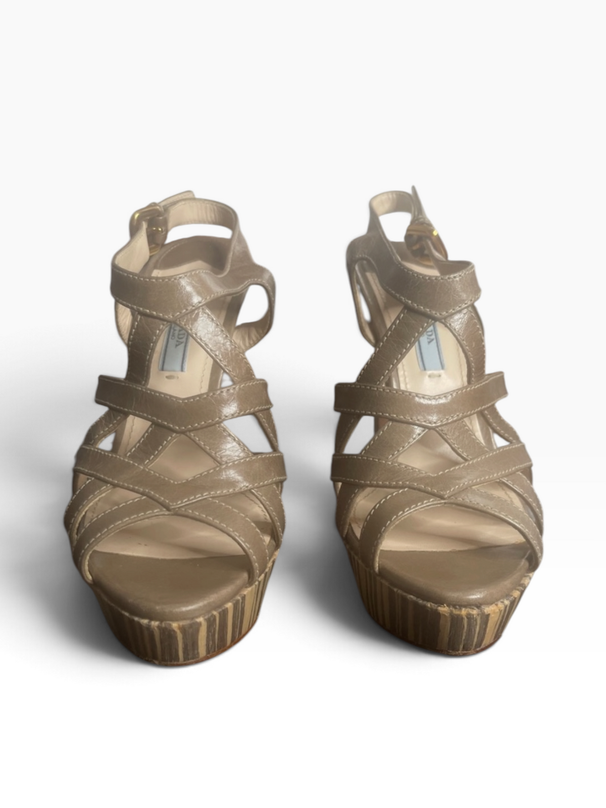 Prada Giunco cage vamp high heel sandals - Size 37.5