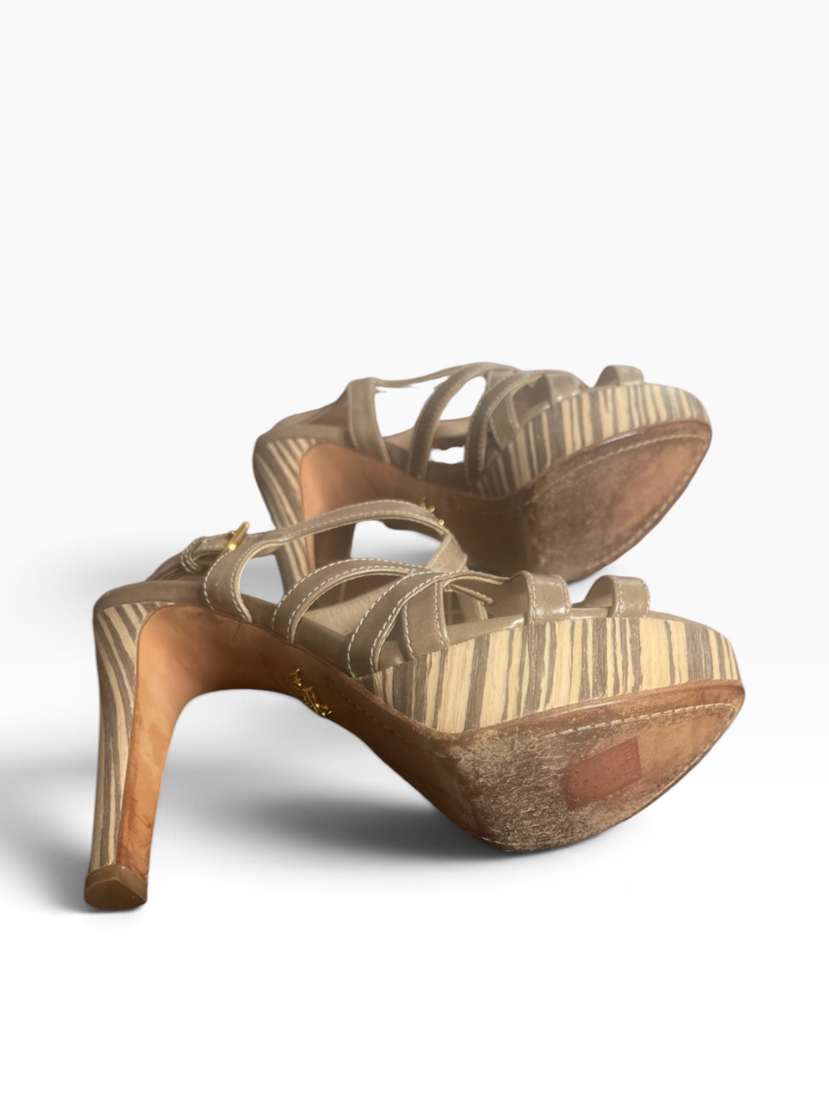 Prada Giunco cage vamp high heel sandals - Size 37.5
