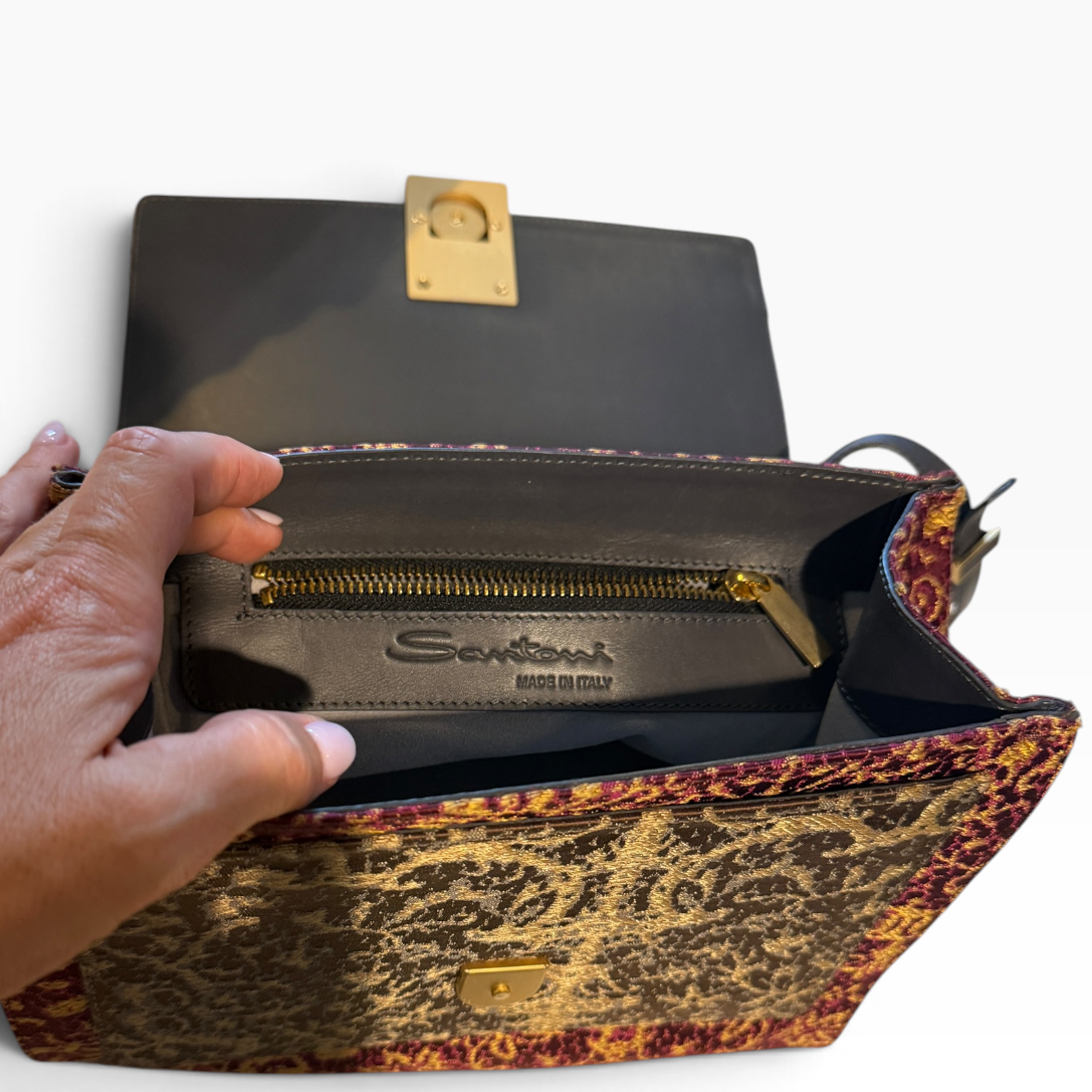 Santoni x Rubelli “Zecchinetta” Fabric Bag