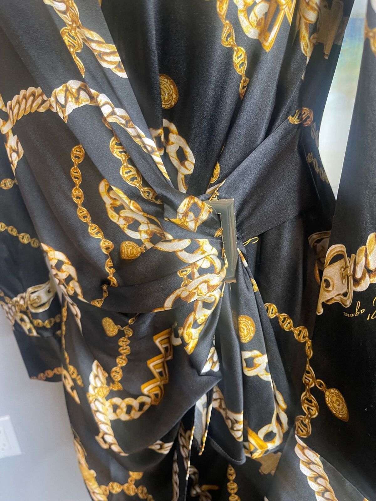 L'agence black & gold chain dress -size 2