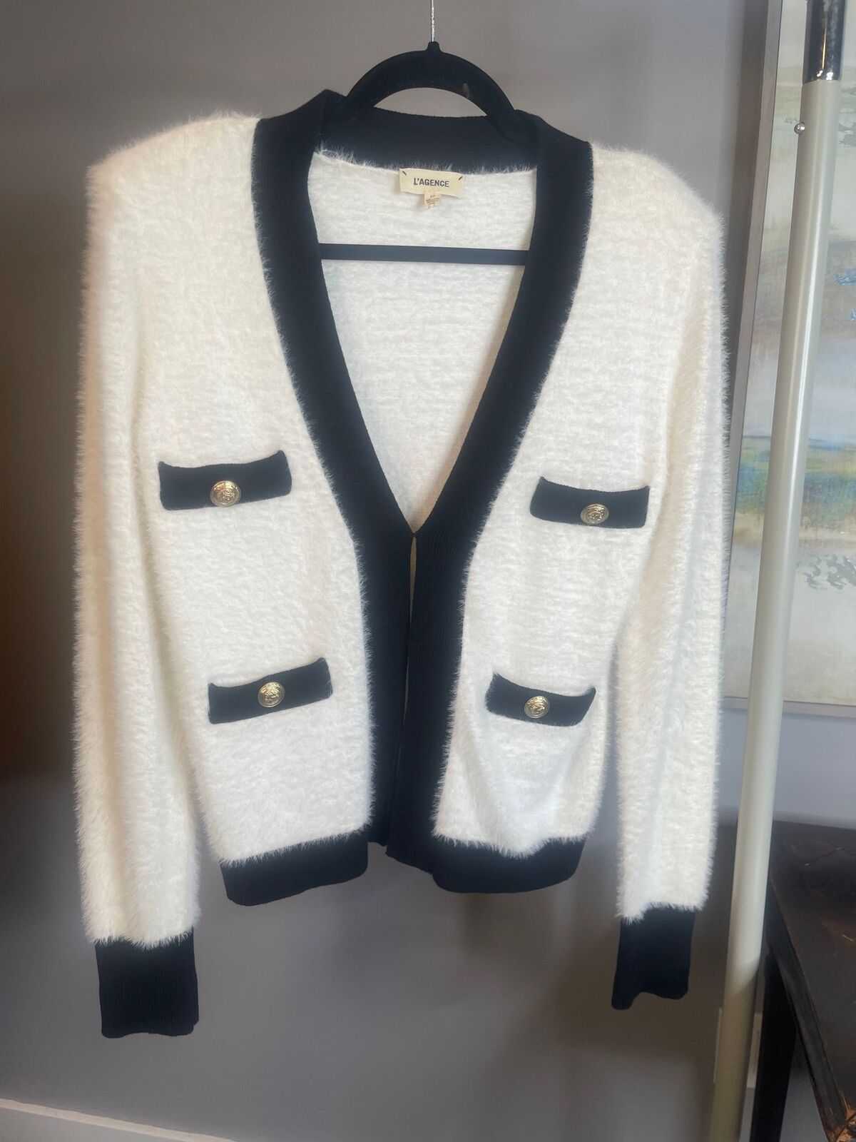 L'AGENCE Kai Pocket Cardigan sweater