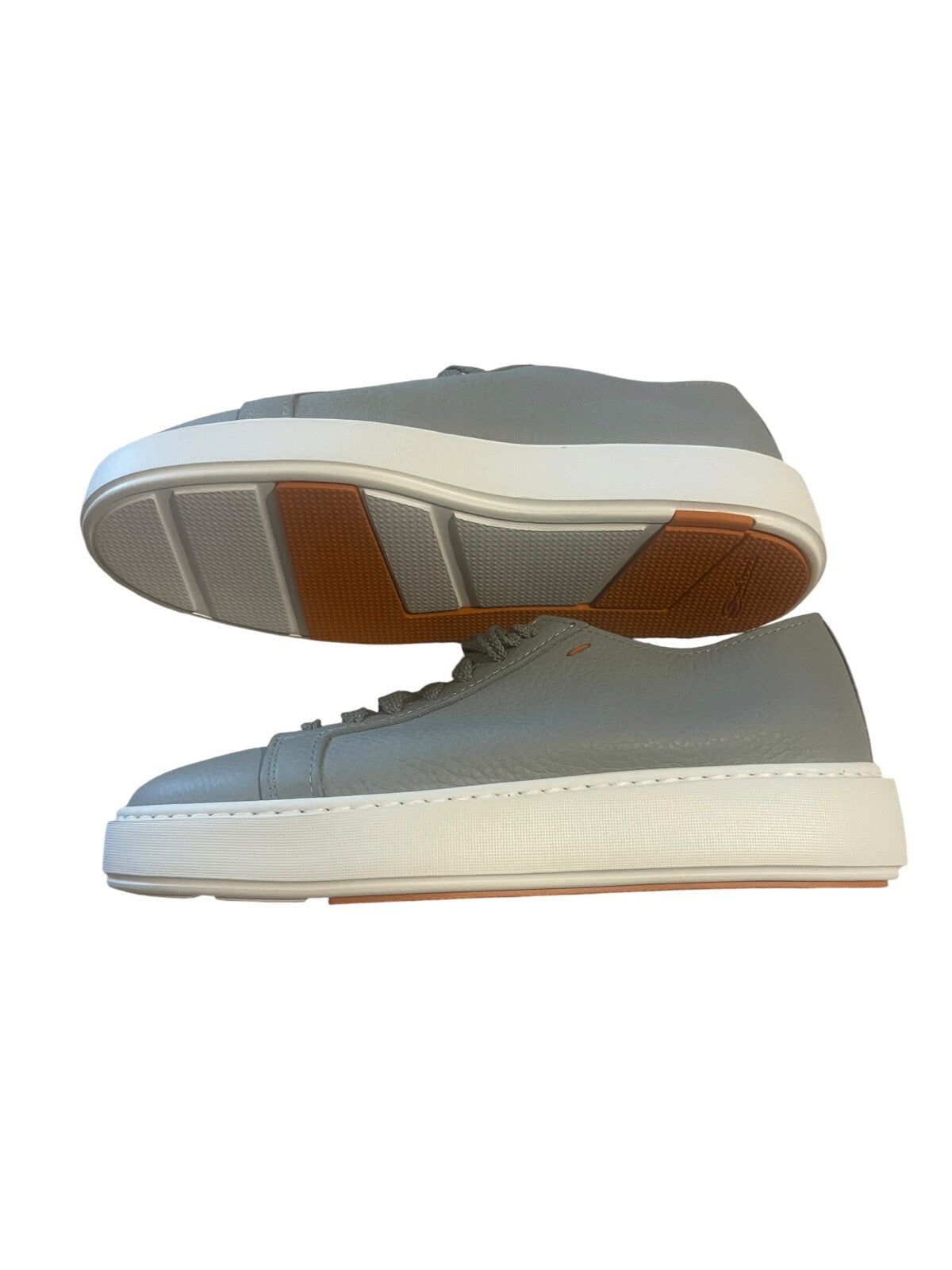 Santoni Gray Leather Sneakers - size 38