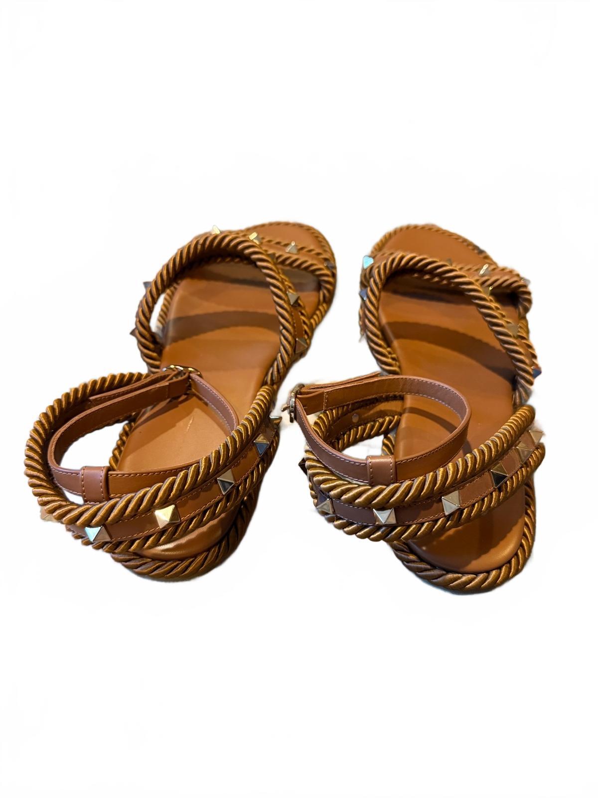 Valentino Rock Stud braided Sandals