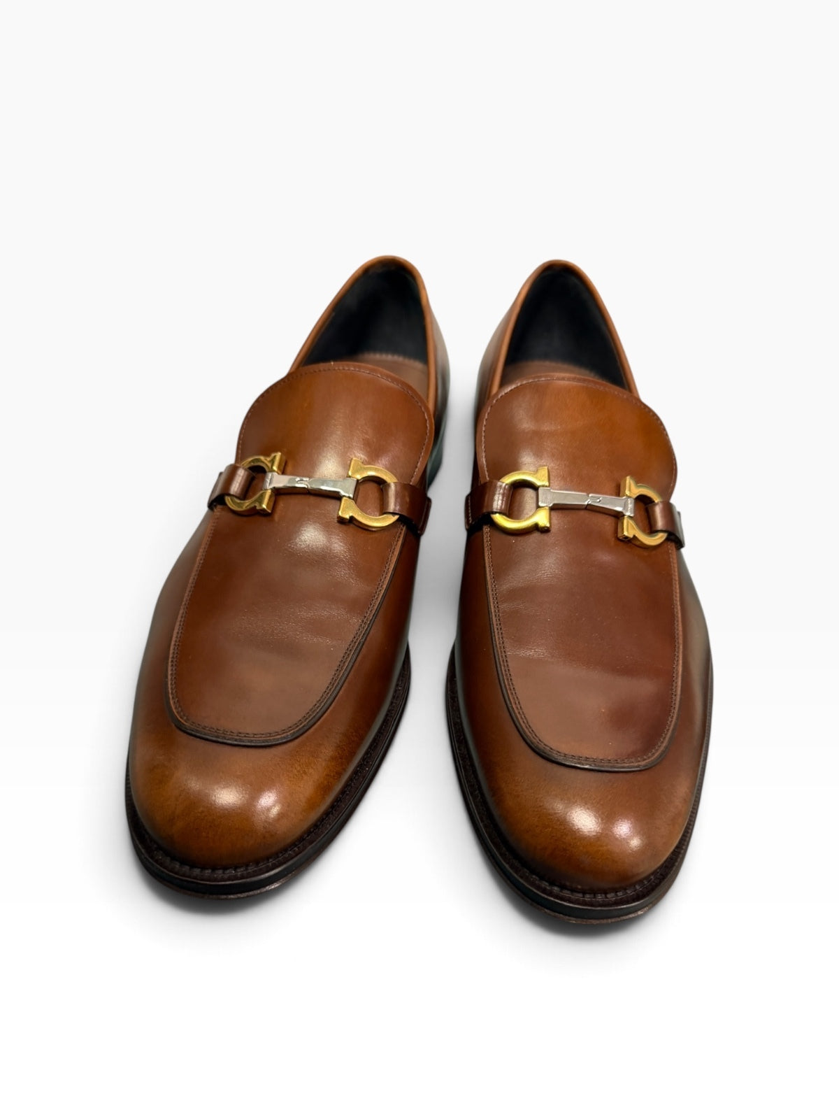 Ferragamo Leather Horsebit Loafers