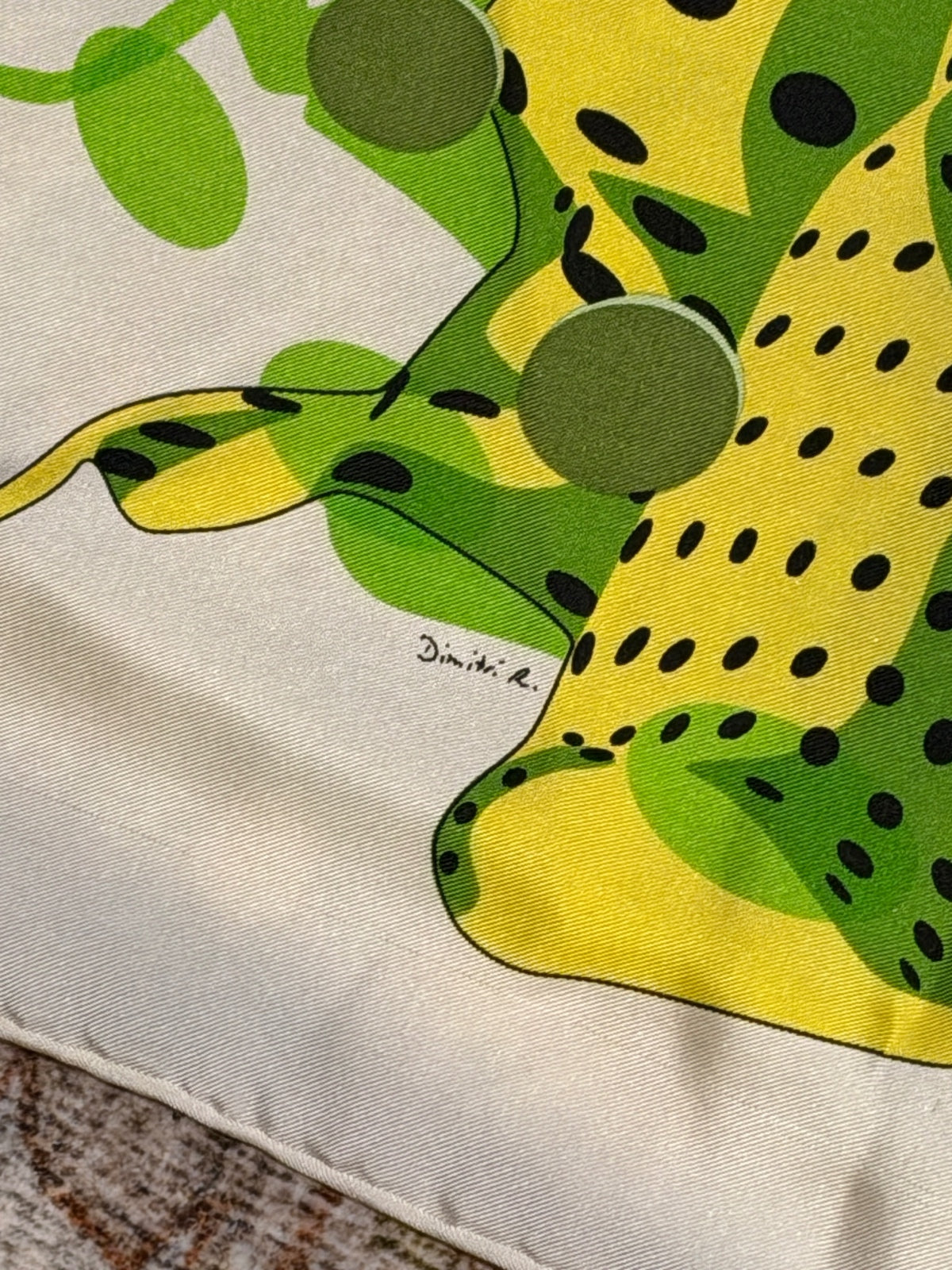 Hermes Scarf Silk Carre 90 Hola Flamenca Green