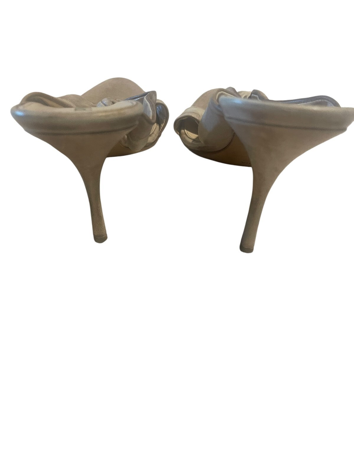 Prada Gray Leather Heels Sandals - 39.5