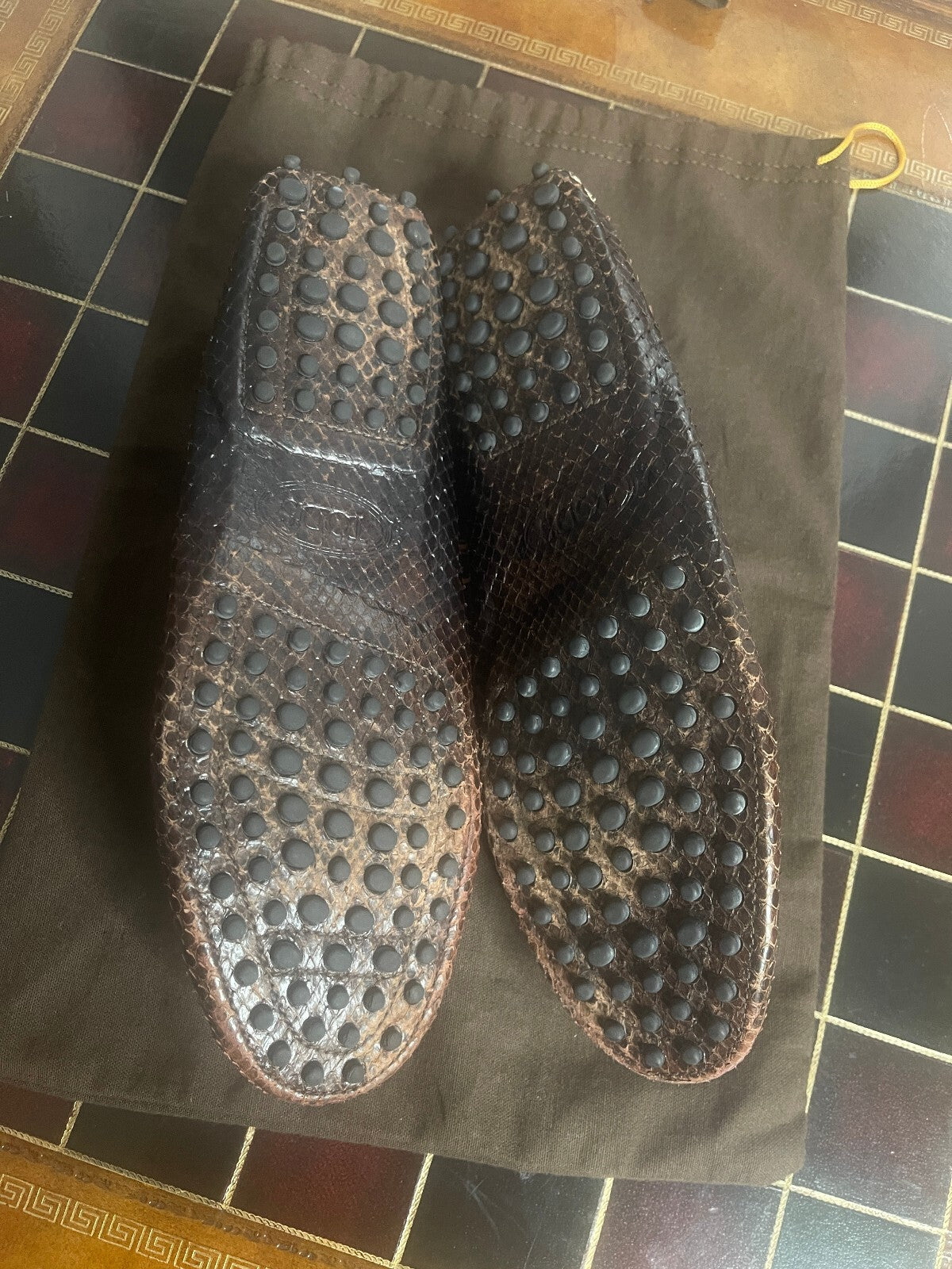 Tod's Snakeskin Drivers