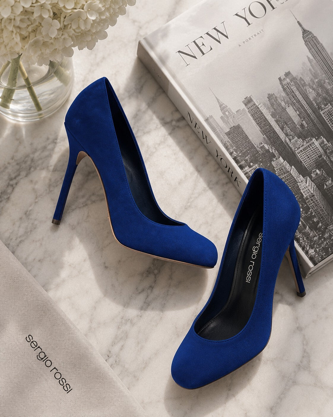 Sergio Rossi’s Suede Kalik Pumps - Size 38
