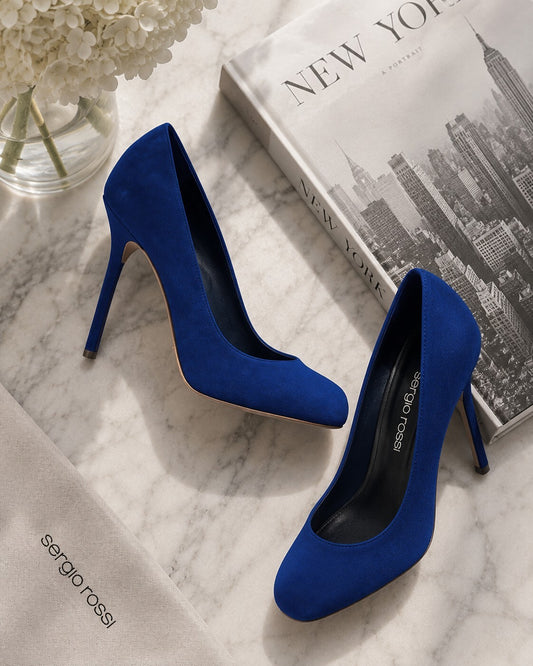 Sergio Rossi’s Suede Kalik Pumps - Size 38