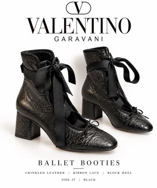 Valentino Ballet Lace-up Booties