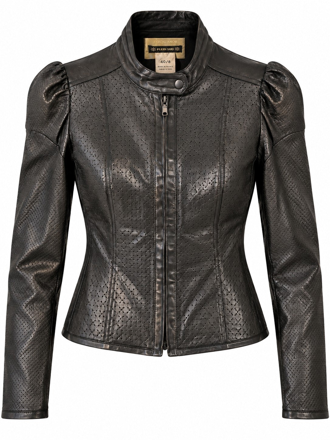 Vintage Plein Sud Perforated Leather Jacket
