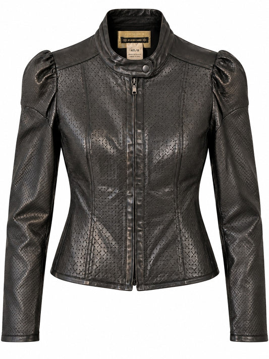 Vintage Plein Sud Perforated Leather Jacket