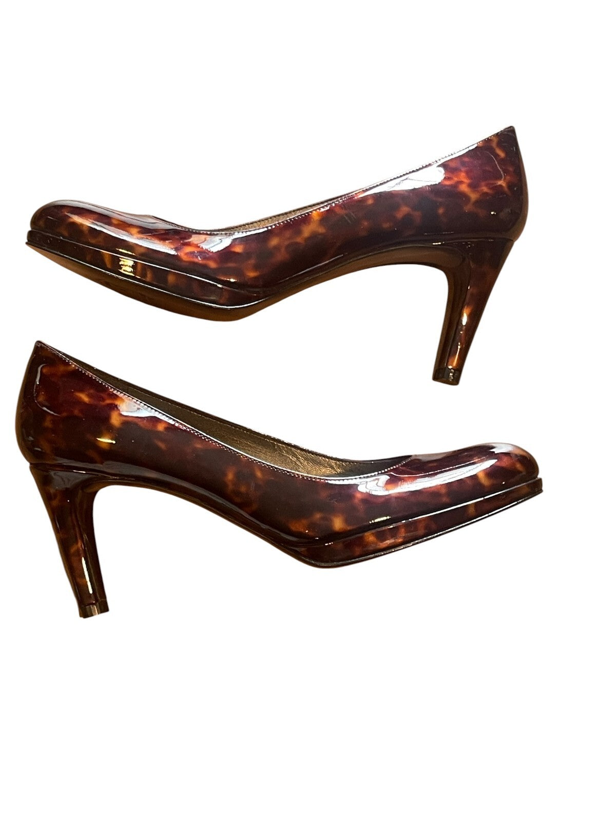 Stuart Weitzman Tortoise Patent Heels - size 8.5