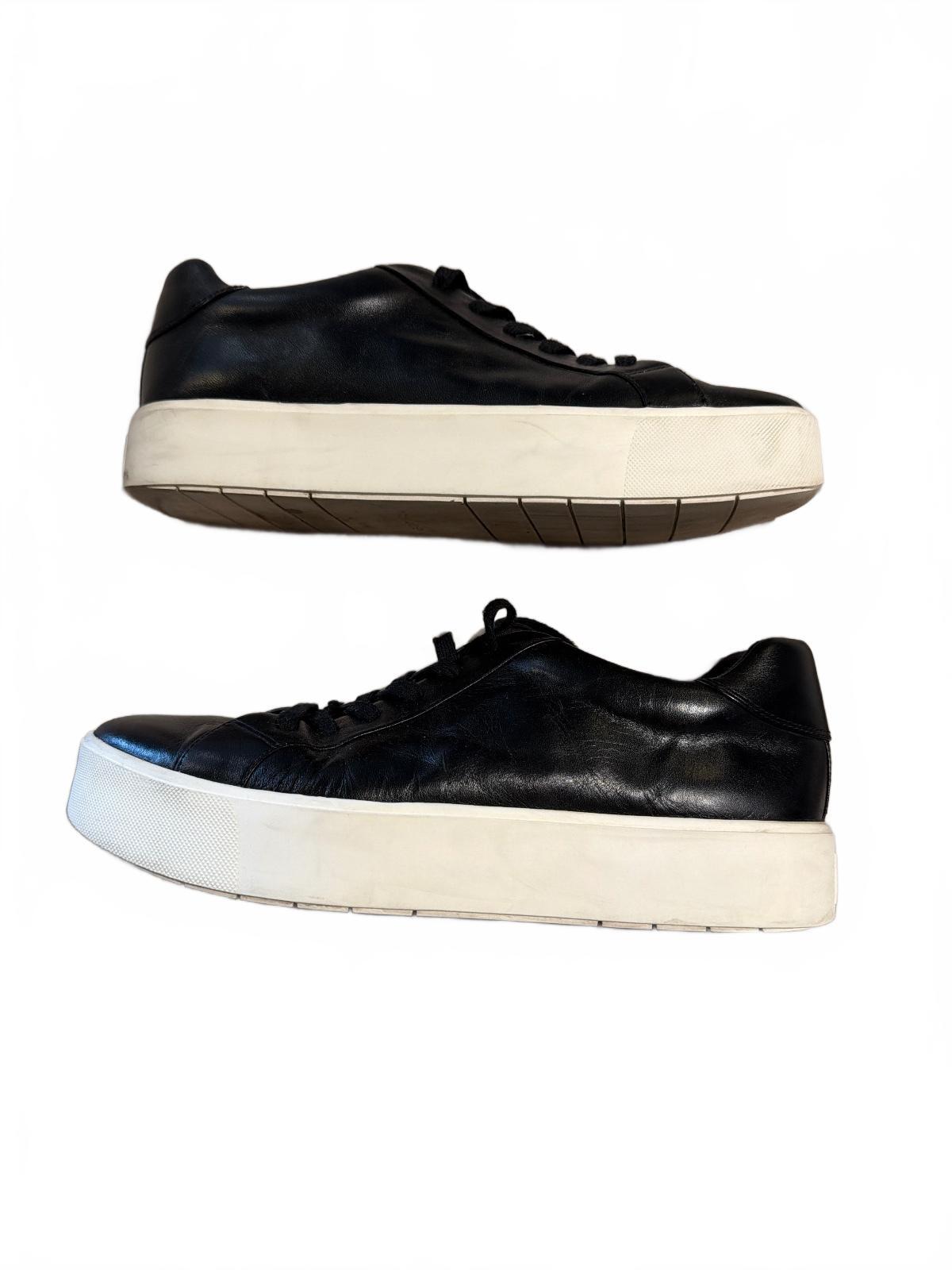 Vince Black Leather Sneakers