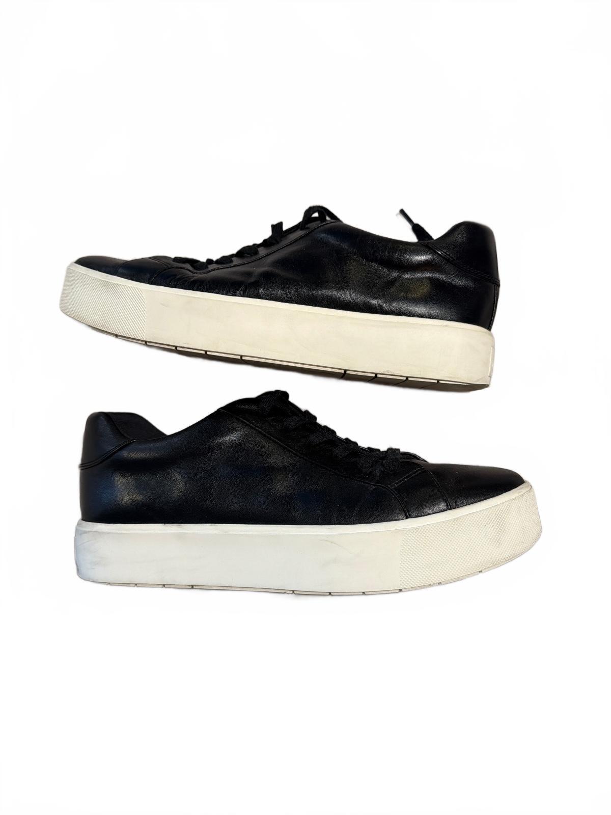 Vince Black Leather Sneakers