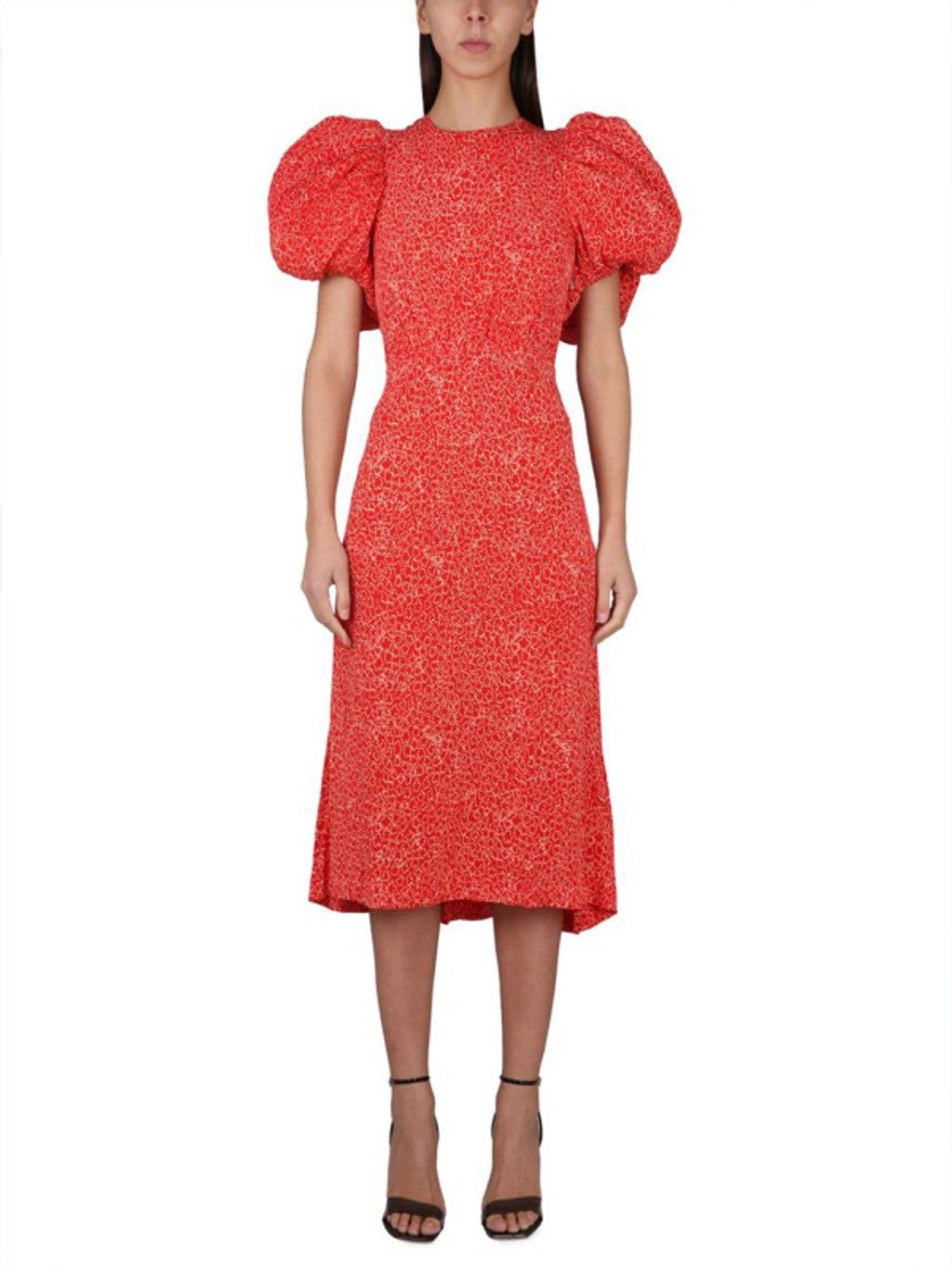 Rotate Birger Christensen Floral-Print Jacquard Midi Dress