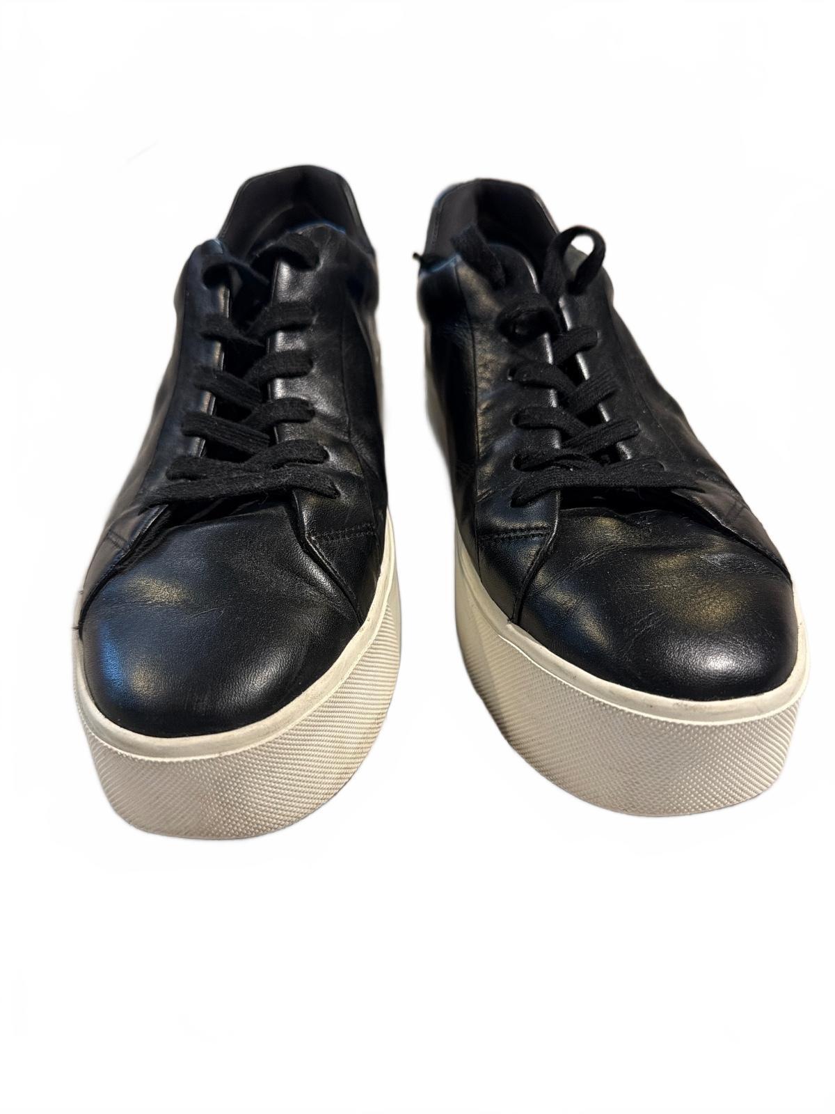 Vince Black Leather Sneakers