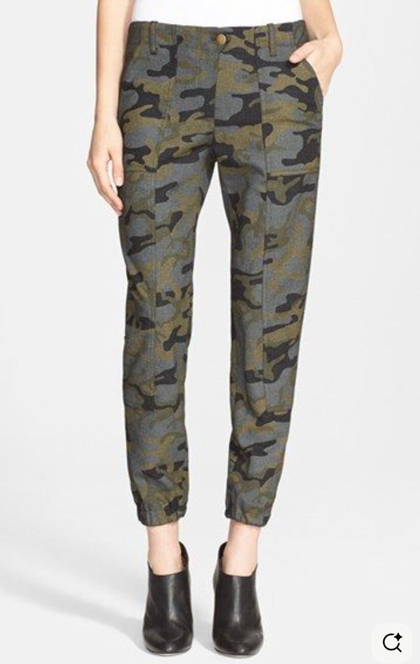 Veronica Beard Field Camo Cargo Pants
