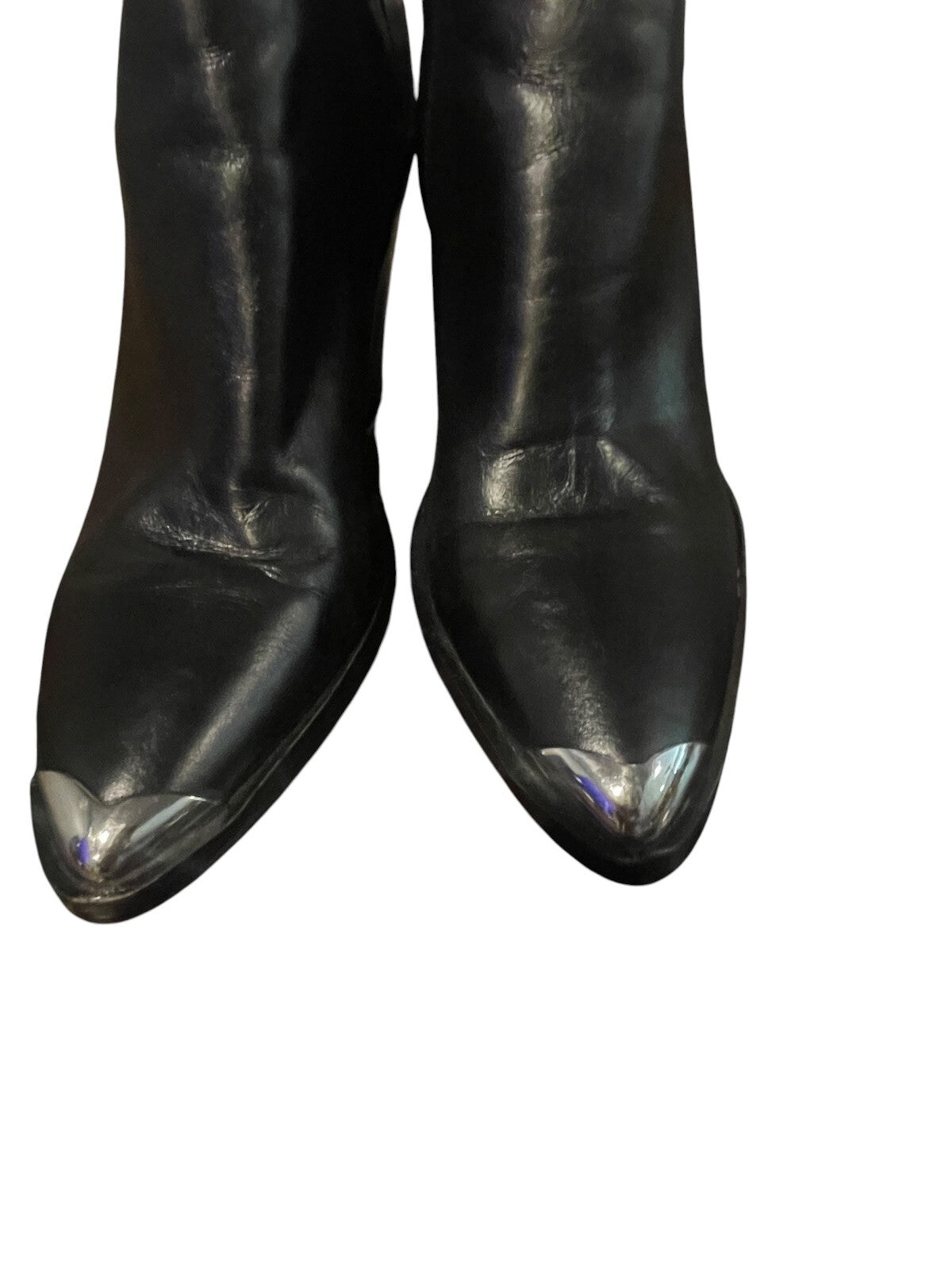 Rebecca Minkoff Silver Toe Booties - size 8